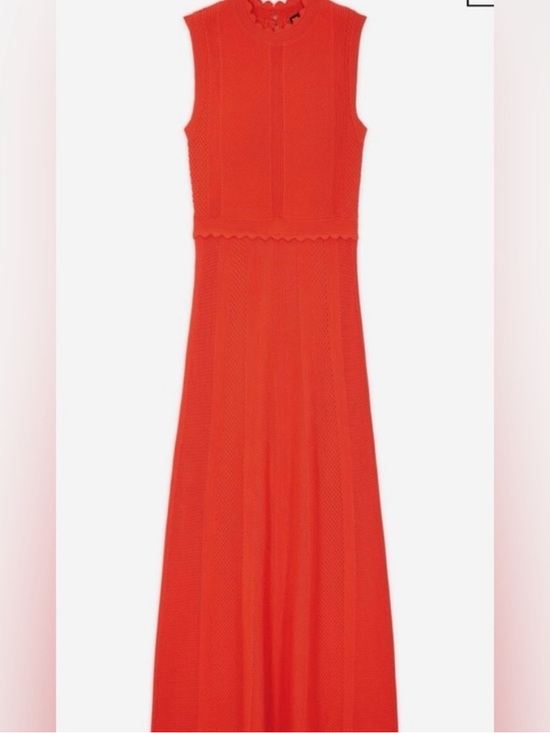 The Kooples Dresses & Skirts - The Kooples Vibrant Red Sleeveless Knit Maxi Dress